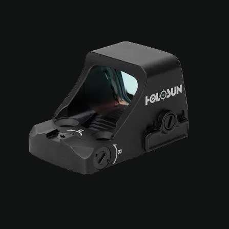 Holosun HE507K-X2-GR green dot sight with matte black housing, side controls