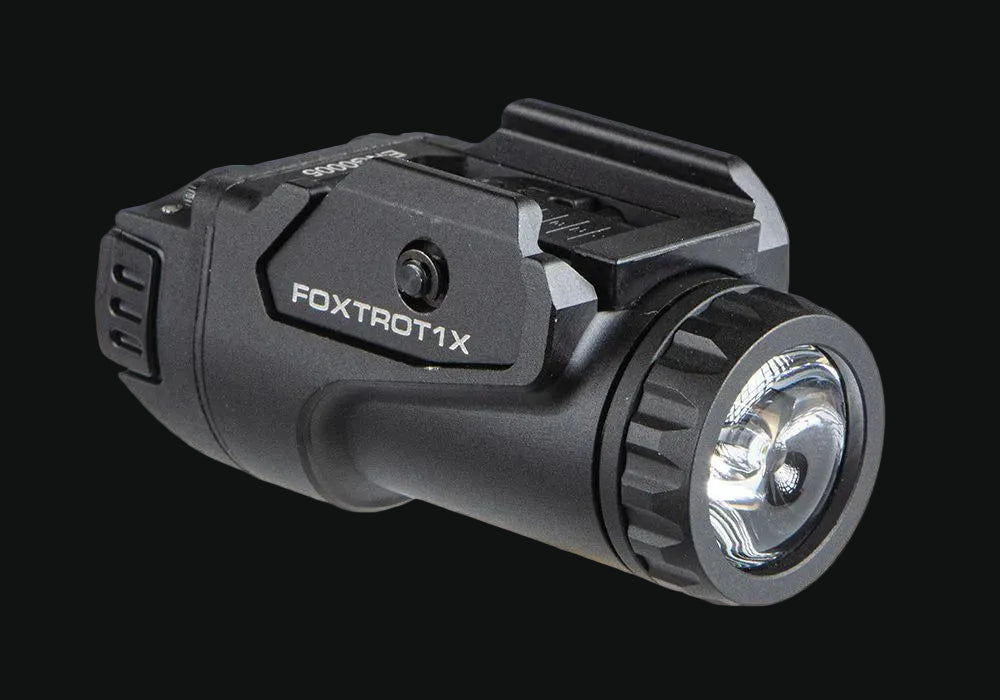 FOXTROT1X tactical weapon light with front reflector and side grip texture