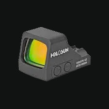 HOLOSUN enclosed reflex sight with green circle-dot window and side control dials