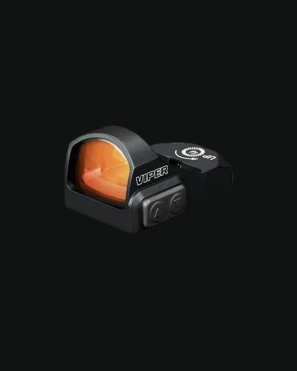 Vortex Viper red dot reflex sight, black body with amber lens and Viper logo