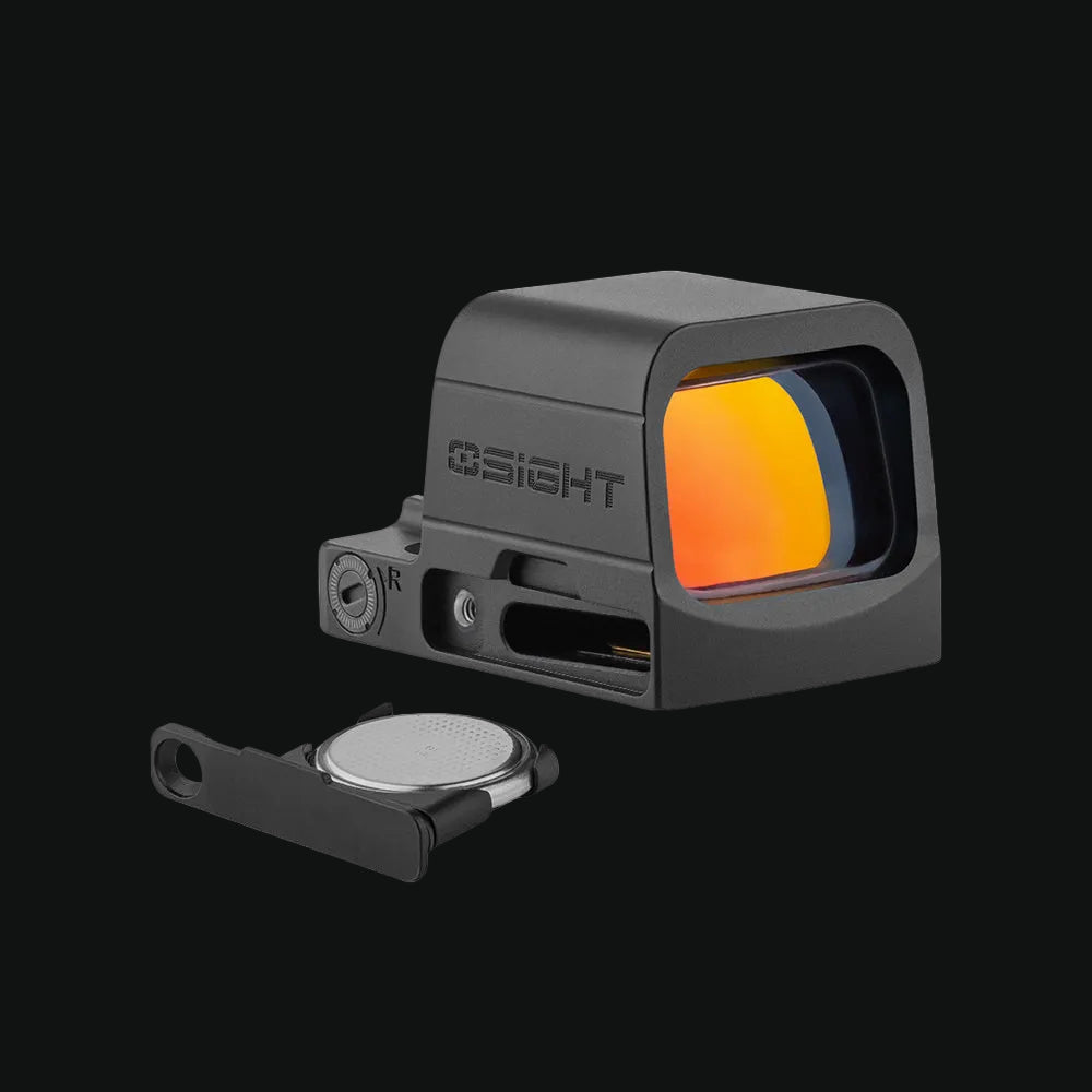 Olight enclosed red dot sight with battery compartment and removable cover