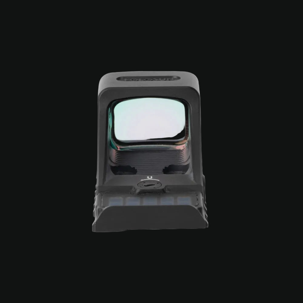 Compact solar reflex sight with green circle dot window