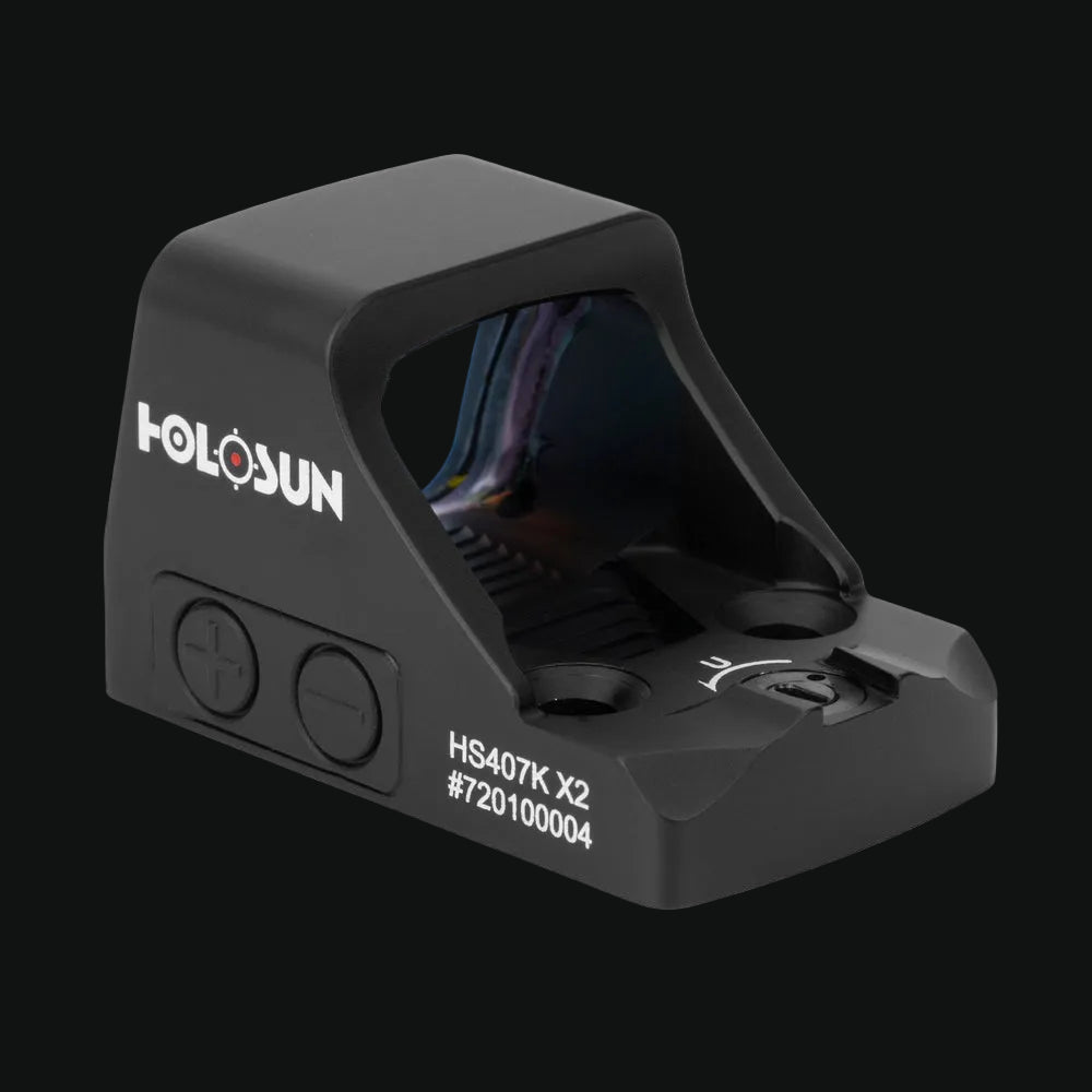 Holosun HE407K-X2 green MOA dot sight with adjustment knobs and viewing window