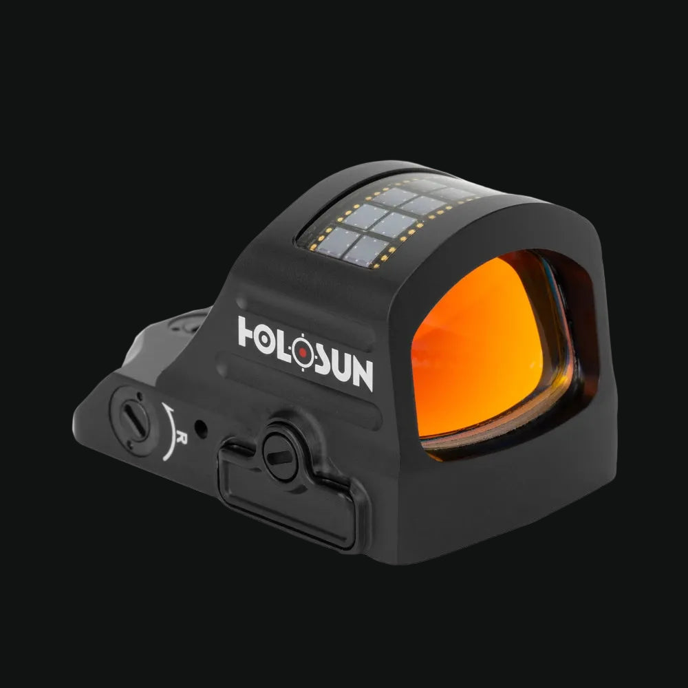 Holosun HS407C X2 red dot sight with illuminated orange glass lens
