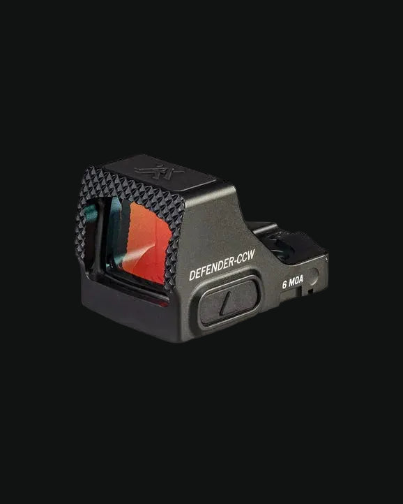 Micro compact reflex red dot sight, black; DEFENDER-CCW 6 MOA, orange window